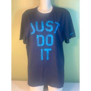 Nike Dri Fit Men's Navy Blue "Just Do It" T-Shirt, Size XL Short Sleeve